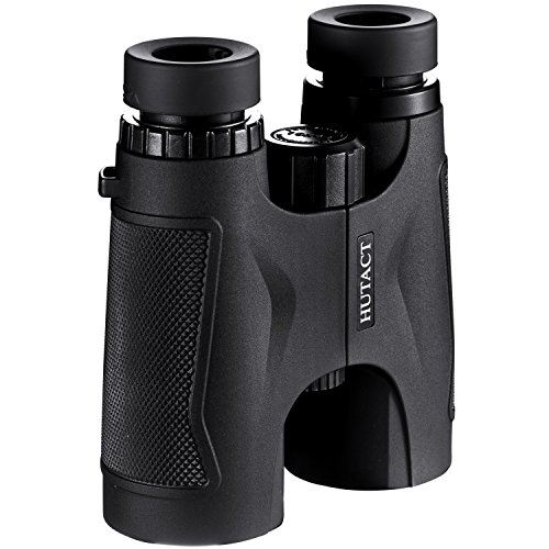 HUTACT Prismáticos Pequeños, Ultra HD 10X42, Lentes Completamente Cubiertos con Multicapa FMC, Adecuados para Viajes al Aire Libre, Observación de Animales y la Mejor Opción para Ver un Concierto.