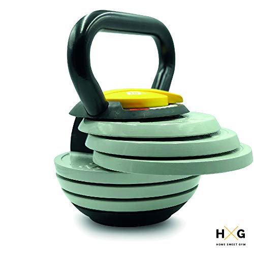 HxG Pesa Rusa o Kettlebell Ajustable de 2,5 a 18 kg