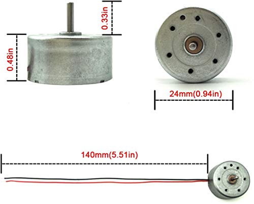 ICQUANZX 6 unidades DC 3 V 1730 RPM Mini motor eléctrico para DIY juguetes generador de turbina de viento