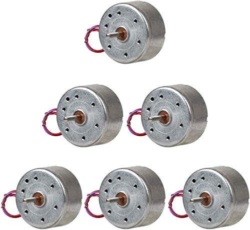 ICQUANZX 6 unidades DC 3 V 1730 RPM Mini motor eléctrico para DIY juguetes generador de turbina de viento