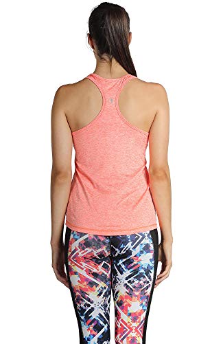 icyzone Camiseta de Fitness Deportiva de Tirantes para Mujer, Pack de 3 (XXL, Granito/Azul/Naranja)