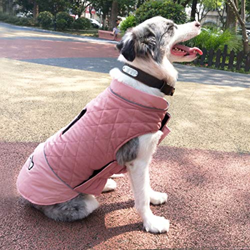 Idepet Chaqueta impermeable para perros Chaqueta cálida de invierno Chaleco, traje de nieve a prueba de viento Ropa para perros Chaleco para mascotas Ropa para perros con orificio para arnés