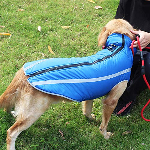 Idepet Impermeable Abrigo para perros Chaqueta abrigadora de invierno, Ropa impermeable para perros al aire libre Traje Chaleco para perros pequeños medianos grandes con orificio para arnés