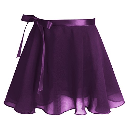 iiniim Vestido de Danza Maillot Ballet Niña Baile Tutú Princesa Leotardo Algodón Gimnasia Clásico sin Mangas con Falda Gasa Elegante Dancewear para Actuación Chica Muchacha Morado 7-8 años