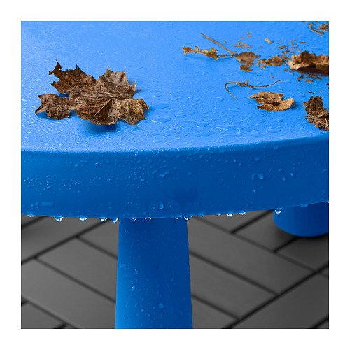 Ikea Mammut 903.651.80 - Mesa infantil para interiores y exteriores, color azul