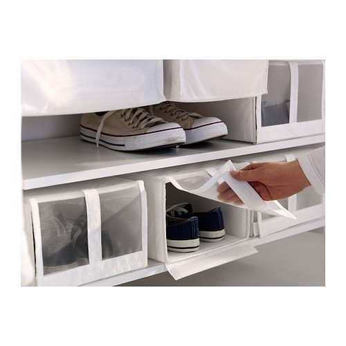 IKEA SKUBB - caja de zapatos, blanco / 4 Pack - 22x34x16 cm