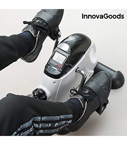 InnovaGoods IG117155 Pedaleador de Fitness, Unisex Adulto, Blanco/Negro, Talla Única