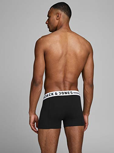 JACK & JONES SENSE TRUNKS 3-PACK Bóxer, Negro, Medium (Pack de 3) para Hombre