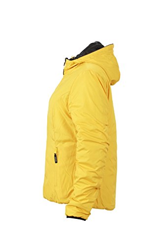 James & Nicholson – Lightweight Jacket Chaqueta, Mujer, Lightweight Jacket, Negro/Amarillo, L