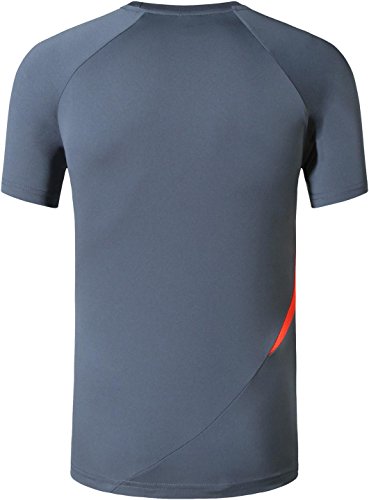 jeansian Hombres Deportes Transpirables Wicking Quick Dry Vest tee Tank Top Verano Correr Training LSL1059 Gray XL