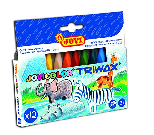 Joviv Trimax 146009 Pack de 12 ceras triangulares para dibujos