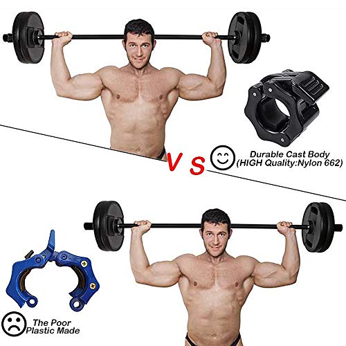 JPYH Hebilla para Mancuernas, Clip para Mancuernas 30 mm, Hebilla para Mancuernas, Adecuada para Levantamiento de Pesas,Powerlifting para Entrenamiento Profesional，2 PCS, Negro