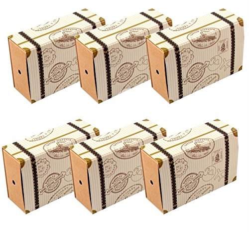 Juego de 50 cajas de papel natural para bodas, fiestas y dulces de Awtlife