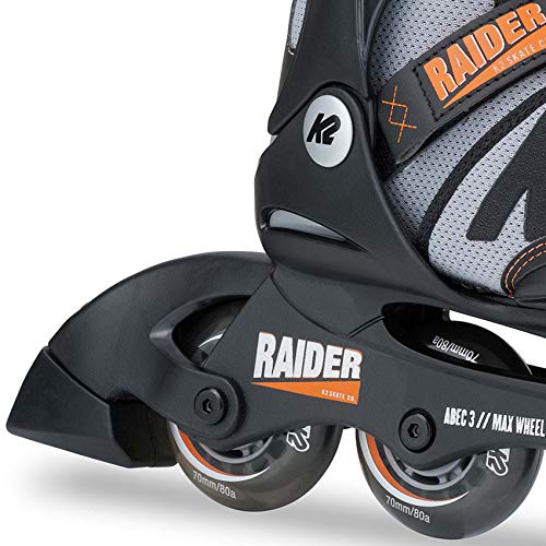 K2 Skate Raider- Patines, color: negro naranja, 29-34 EU