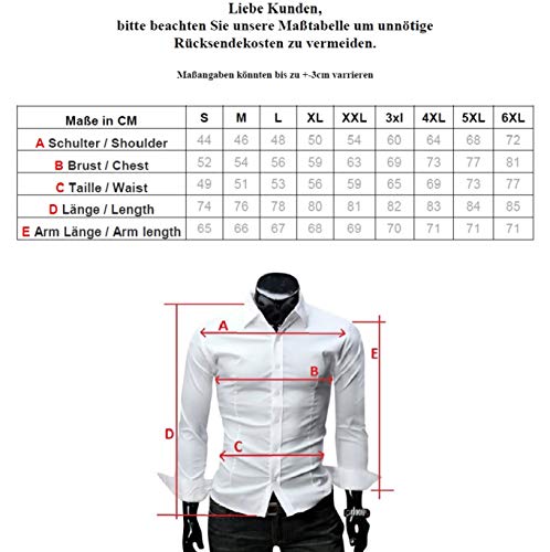 Kayhan langarmhemd A.L.T Hombre Camisa Slim fit, White M