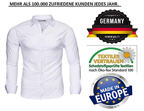 Kayhan langarmhemd A.L.T Hombre Camisa Slim fit, White M