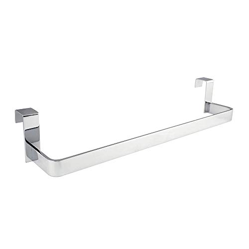 Kibath 321044 Toallero sin taladros para mueble de baño. Largo 36cm. Fabricado en acero inox. Acabado cromo brillo. Facil instalación sin obras ni herramientas