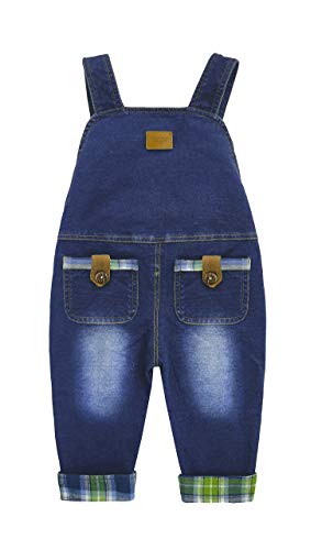 Kidscool Space Bebé de Algodón 3D de dibujos animados Suave Tejidos Jeans Monos - azul - 12 -18 meses