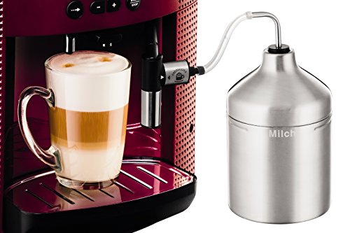 Krups Compact Cappucino EA8165 - Cafetera Superautomática 15 Bares, Pantalla LCD, 3 Niveles Intensidad de 20 ml a 220 ml, Programa de Limpieza y Descalcificación, Molinillo Integrado, Jarra Leche