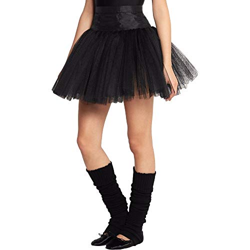 Ksnnrsng Tutu Falda de Mujer Faldas de Tul 50's Short Ballet 3 Capas de Baile para Vestirse Danza (Negro)