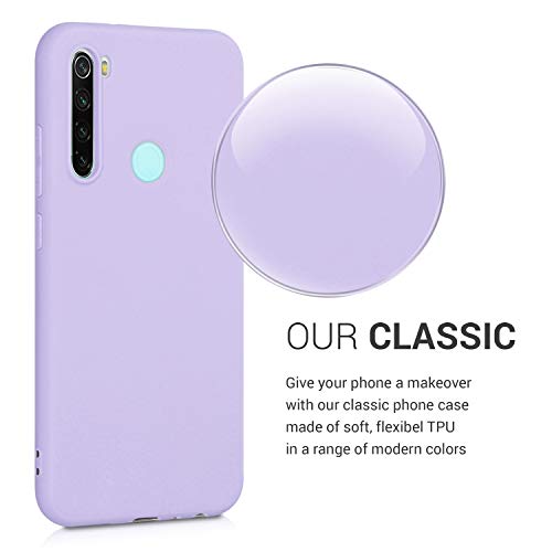 kwmobile Funda Compatible con Xiaomi Redmi Note 8 - Carcasa de TPU Silicona - Protector Trasero en Lila