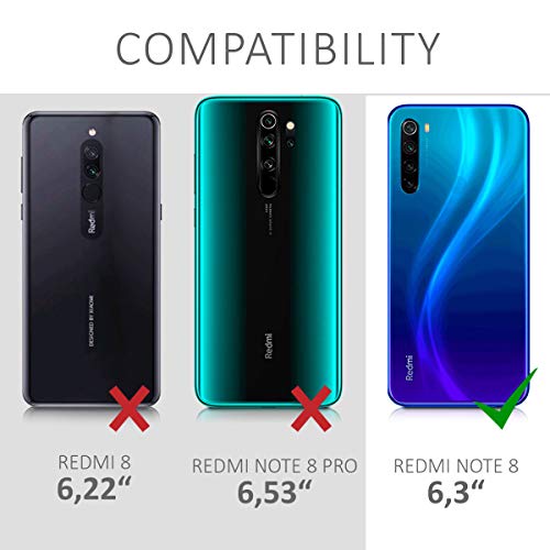 kwmobile Funda Compatible con Xiaomi Redmi Note 8 - Carcasa de TPU Silicona - Protector Trasero en Lila