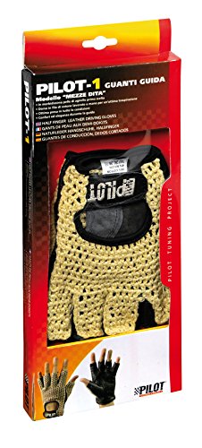 Lampa, 1 Media Dedo Pilot-Guantes de conducción XL Negro