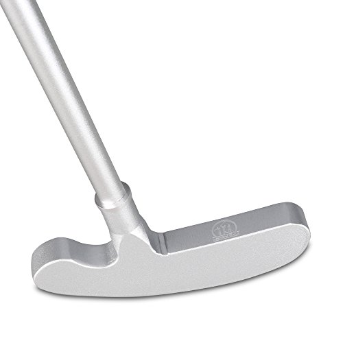 LEAGY Putter para golfistas diestros o zurdos, 2 pelotas de golf blancas y 4 piezas de aleación de zinc blanco y bolsas de golf portátiles de color negro, Left and Right