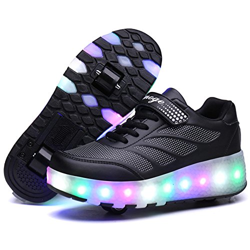 Led Luces Zapatos con Ruedas Dobles para Pequeños Niños y Niña Automática Calzado de Skateboarding Deportes de Exterior Patines en Línea Brillante Mutilsport Aire Libre y Deporte Gimnasia Zapatillas