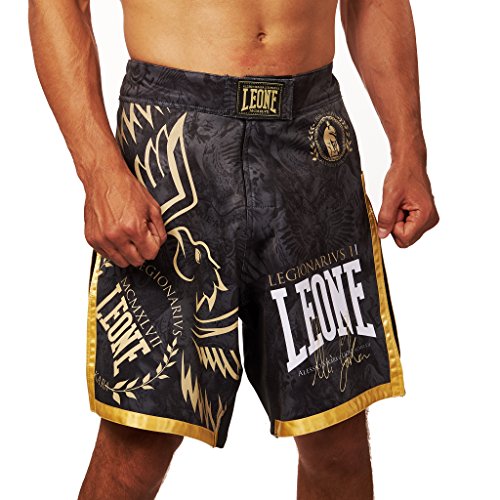 LEONE 1947 AB790 Pantalones Cortos de MMA, Unisex – Adulto, Negro, L