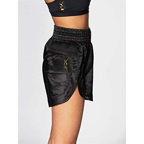 Leone 1947 - Pantalones Cortos Kick-Thai para Mujer, Color Negro, Mujer, ABE21, Negro, M