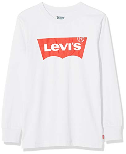 Levi's Kids Lvb L/S Batwing Tee Top de manga larga White para Niños