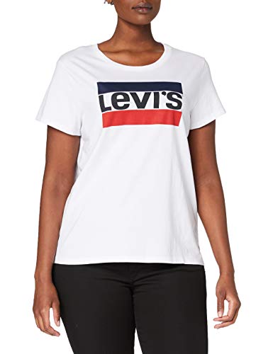 Levi's The Perfect Tee, Camiseta, Mujer, Blanco (White 297), XS