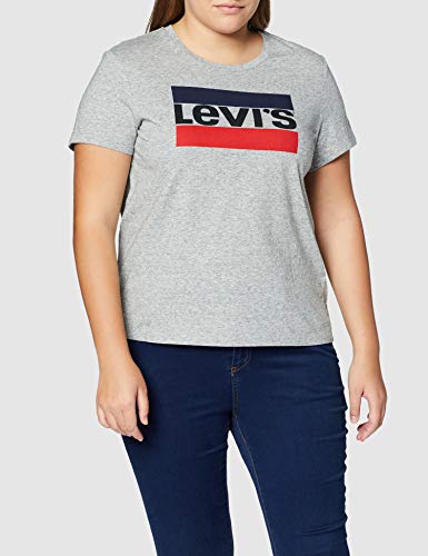 Levi's The Perfect Tee, Camiseta, Mujer, Gris (Sportswear Logo Tee Smokestack 303), 2XS