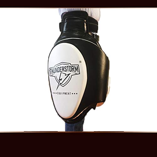 Lids Protector De Pierna De Artes Marciales De Boxeo, Almohadillas Protectoras De Muslos Deportivos, Protector De Pierna De Cuerpo De Bateador Pesado, Protector De Pierna Kick Muay (White,Double)