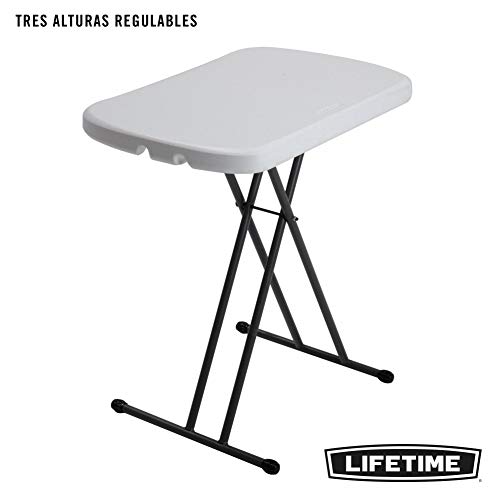 LIFETIME 80251 - Mesa plegable multiusos ultrarresistente 66x46x61/66/71 cm UV100