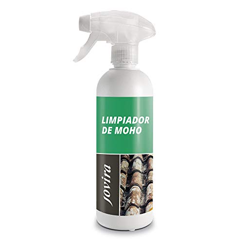 LIMPIADOR DE MOHO, Antimoho, Tratamiento, eficaz para Manchas de microorganismos en terrazas, tejados, muros, paredes, jardin, azulejos, bañeras, cocinas, baldosas, aseo (500 ML)