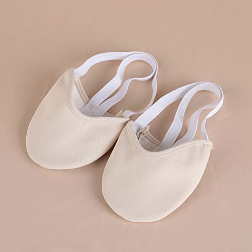 LIOOBO Zapatillas de Baile Ballet Danza Baile Calcetines Antideslizantes para Yoga Suelo para competición de Gimnasia rítmica（Beige tamaño M）