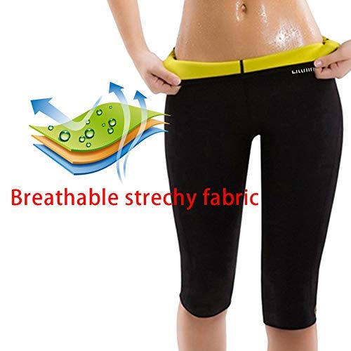 Litthing Pantalones para Adelgazar Neopreno Mujer Deportivos Pantalones Sauna Pantalón de Sudoración Adelgazar Pantalón Quema Grasa Mallas Termicos de Neopreno