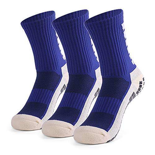 Lixada 1 Par / 3 Pares Calcetines de Fútbol Antideslizantes para Hombres Calcetines Deportivos de Tubo Alto de Fútbol