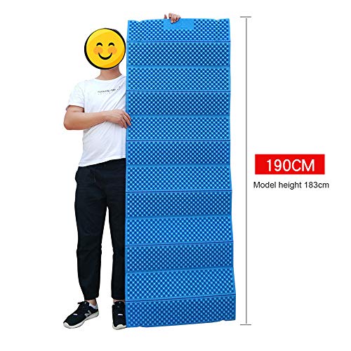 Lixada 190x57cm Colchoneta para Acampar, Ultraligera colchoneta de Espuma para Acampar, Plegable, Esterilla de Playa, colchoneta para Dormir, colchón para Actividades Exteriores