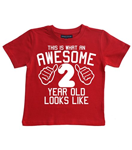 Lo que hay que tener una fantástica esta 2 años LOOKS LIKE OLD rojo palo de golf para niños 2nd con texto en inglés y T-camiseta de manga corta en tallas de la 2-3 años con un fotográfica en blanco