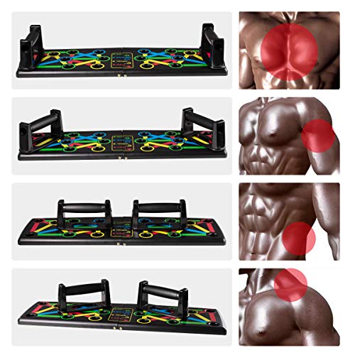 Locisne Portátil 14-en-1 Ultra Push Up Board Bracket Board Multifuncional Brazo Sistema de entrenamiento muscular abdominal con soporte Equipo de entrenamiento de fitness Interior al aire libre