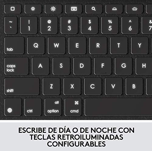 Logitech Funda con teclado Combo Touch para iPad 7a generación, con trackpad, teclado inalámbrico y tecnología Smart Connector, grafito