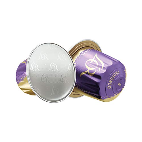 L'Or Espresso Café Lungo Profundo Intensidad 8 - 100 cápsulas de aluminio compatibles con máquinas Nespresso (R)* (10 Paquetes de 10 cápsulas)