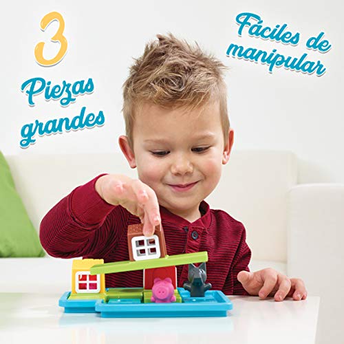 Los 3 cerditos (Smart games) – Juego educativo para niños, rompecabezas para niños, puzles infantiles, juego de mesa para niño, puzzle educativo, smartgames