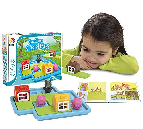 Los 3 cerditos (Smart games) – Juego educativo para niños, rompecabezas para niños, puzles infantiles, juego de mesa para niño, puzzle educativo, smartgames