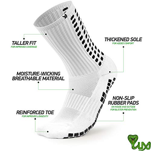 Lux Antideslizante Calcetines De Fútbol, Non Slip Calcetines de Deporte, Almohadillas de Goma, Trusox/tocksox Style, Top Calidad,