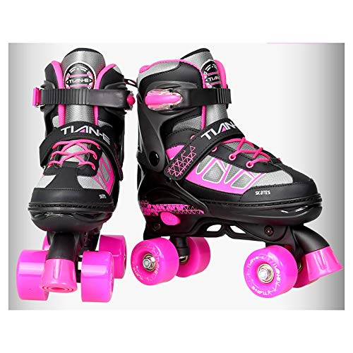 LXLTLB Patines En LíNea Talla De Zapato Ajustable NiñOs Patines En LíNea AnticolisióN, CóModo, Transpirable Rollerblades Adultos TambiéN Apto para Principiantes Patines En LíNea,Rosado,L(39/42)