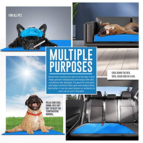 Manta Refrescante Perro Manta Refrigerante Perro Alfombrilla Refrescante Para Perros Cama Fria para Perros Grandes Esterilla Refrigerante Perro Manta Fria para Perros Gatos Mascotas Cooling Mat 90x50